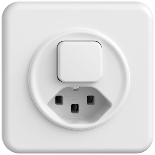 Combinazione sotto muro GR1 Feller STANDARDdue SNAPFIX interruttore sch3 + presa T23 16A completa bianco