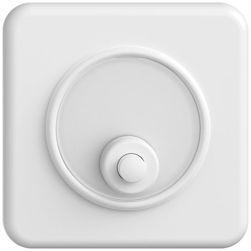 Pulsante suoneria sotto muro Feller STANDARDdue SNAPFIX completo bianco