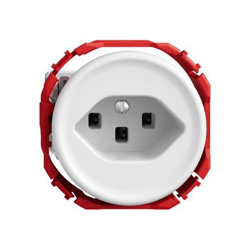 Presa sotto muro Feller STANDARDdue SNAPFIX T23 solo frutto bianco
