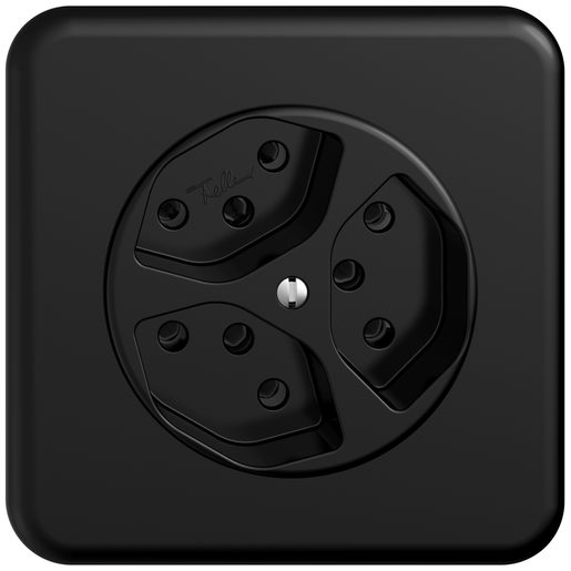 Set copertura Feller STANDARDdue SNAPFIX per presa 3xT13 nero