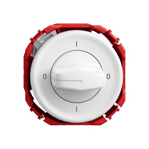 Interruttore rotativo Feller STANDARDdue SNAPFIX 0-1 3 poli solo frutto bianco