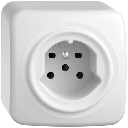 Presa fuori muro Feller STANDARDdue SNAPFIX T15 bianco