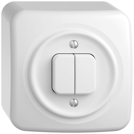 Interruttore commutatore sch1 o pulsante Feller STANDARDdue SNAPFIX fuori muro AP bianco