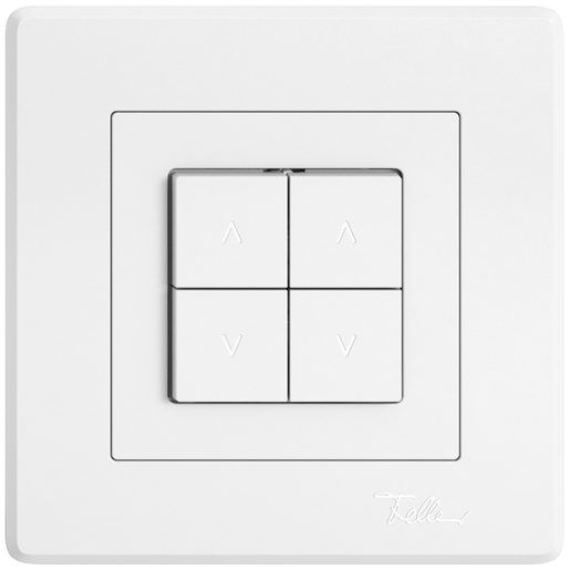 Interruttore per tapparelle doppio sotto muro Feller EDIZIO.liv SNAPFIX Sali/Scendi 2 canali completo bianco