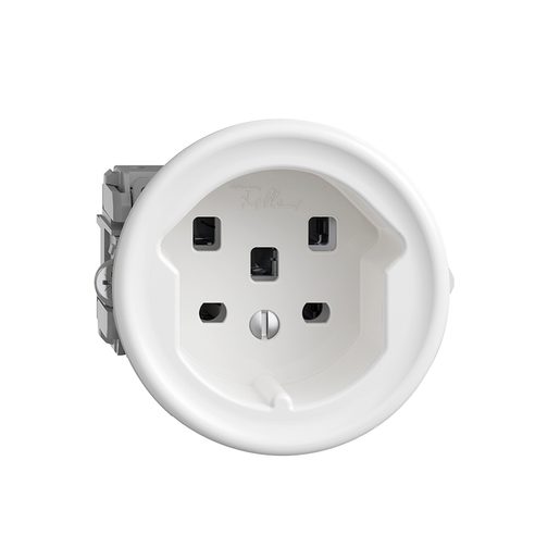 Presa sotto muro Feller STANDARDdue T25 solo frutto bianco