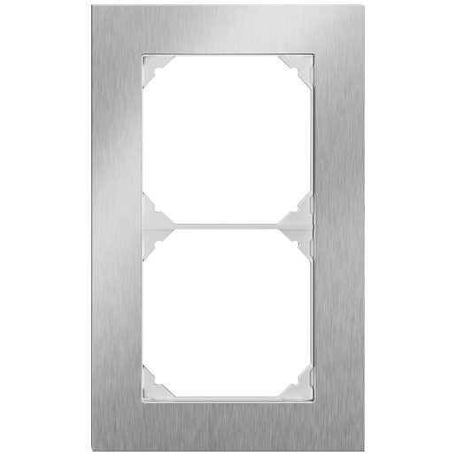 Placca di copertura Feller EDIZIO.liv prestige SNAPFIX 2x1 Cr-sm  