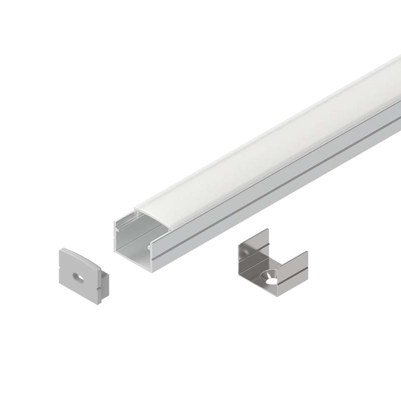 Profilo in alluminio Novalux PROFILED 230 per strip LED con schermo diffusore ad inserimento a scatto in policarbonato opale stanga da 2 metri prezzo alla stanga da 2m