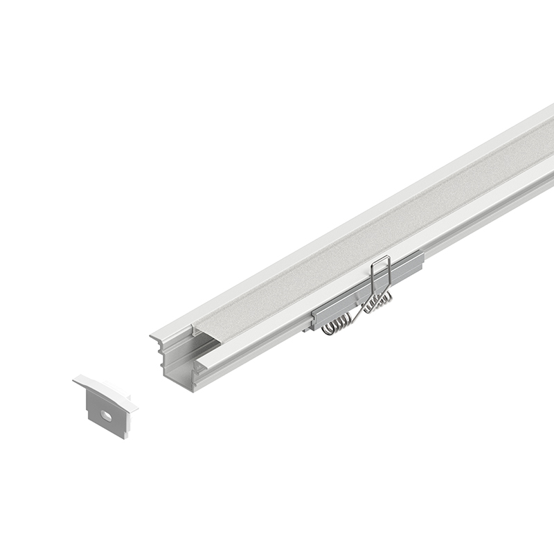 Profilo da incasso in alluminio bianco Novalux PROFILED incasso H12 per strip LED con schermo diffusore ad inserimento a scatto in policarbonato opale stanga da 2 metri prezzo alla stanga da 2m
