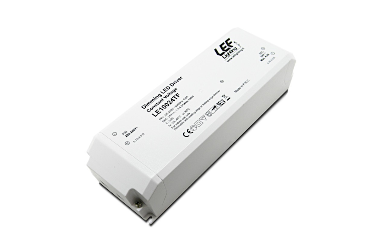 Alimentatore Lef Lighting per Led 100W 24V dimmerabile tramite taglio di fase