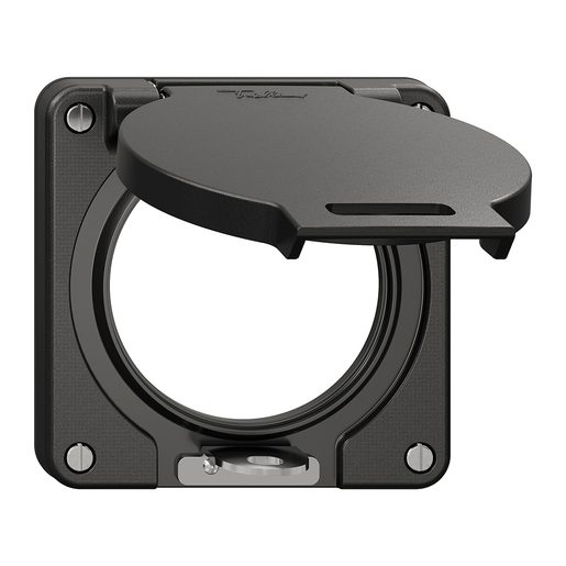 Coperchio con cerniera lucchettabile Feller NEVO foro Ø60mm nero