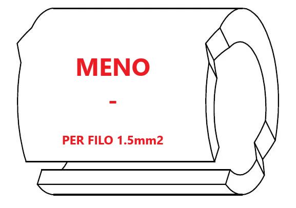 Marcatore per fili 1.5mm2 bianco prestampato misura STD 05 marcatura stampata simbolo -