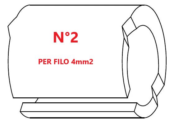 Marcatore per fili 4mm2 bianco prestampato misura STD 09 marcatura stampata N°2