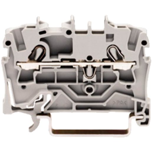 Morsetto di passaggio a pressione WAGO Top Job-S 2.5mmq 2P serie 2002 GRIGIO