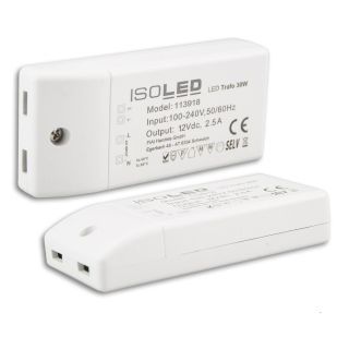 Trasformatore Led compatto Isoled 12V DC 30W