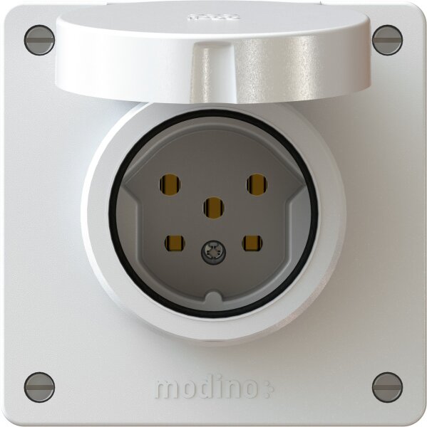 Presa 1x tipo 15 1x1 UP sotto muro exo IP55 bianco