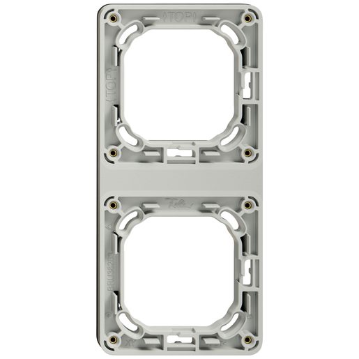 Telaio di montaggio sotto muro umidità Feller NEVO SNAPFIX 2x1 grigio chiaro