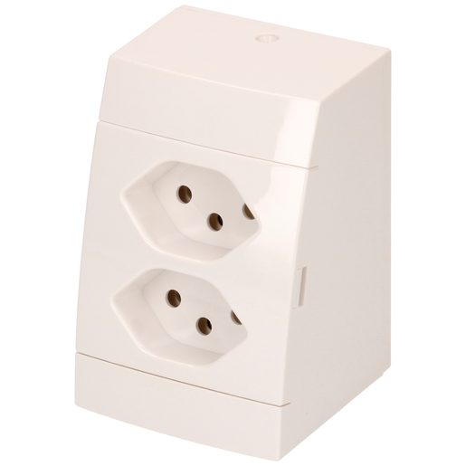 Presa fuori muro 2xT13 Max Hauri per mobili bianco