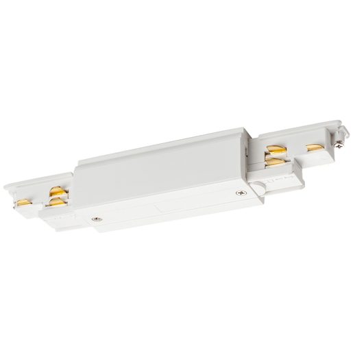 Raccordo centrale elettrificato SLV S-TRACK per binario trifase bianco
