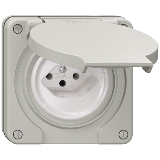 Presa sotto muro Feller NEVO SNAPFIX T13 IP21 grigio chiaro